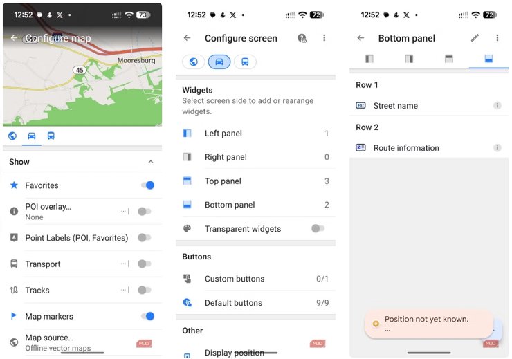 Інтерфейс програми OsmAnd