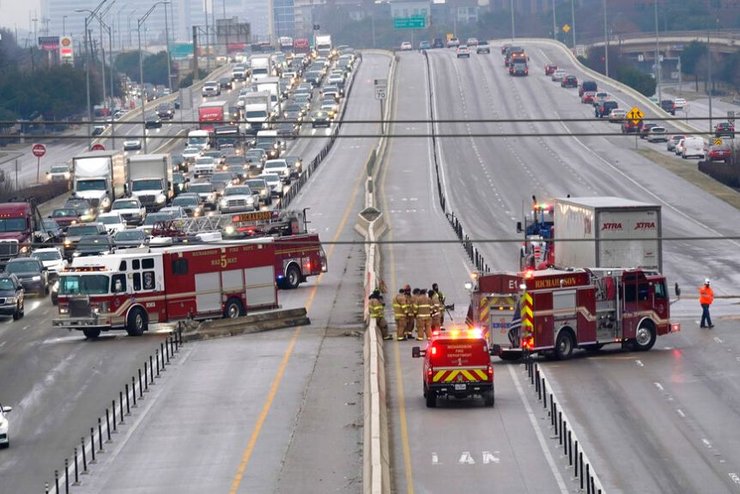 ДТП, Техас, ожеледь