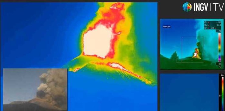 Извержение вулкана, вулкан этна, этна, сицилия, катания, вулкан, лава, Италия