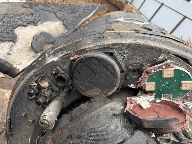 Обломки ракеты "Кинжал