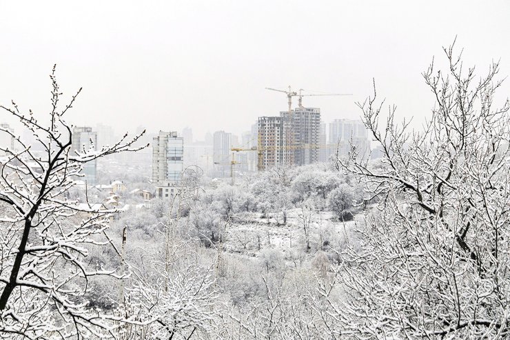 будівництво, зима, Київ, квартири в Києві
