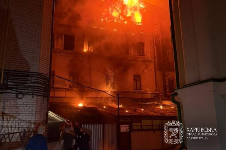 Последствия ночной атаки по Харькову 3 апреля