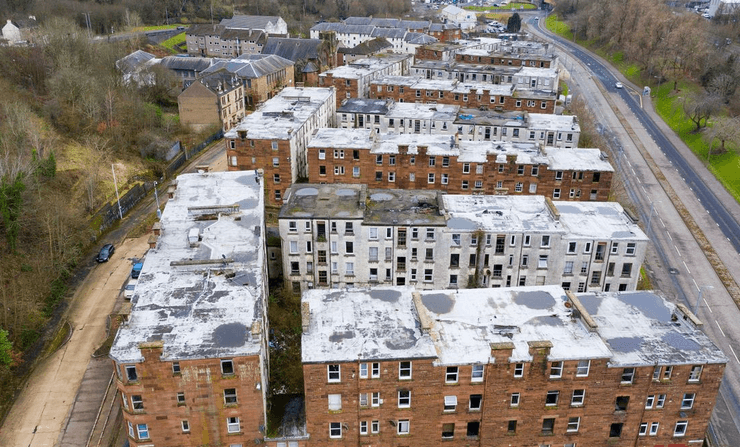 Клун-парк, місто привид, шотландський Чорнобиль, британський Чорнобиль, житловий комплекс,