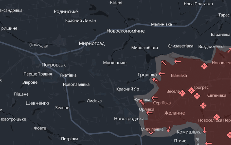 Карта боевых действий