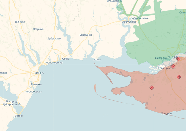 Кинбурнская коса, Южное направление, Одесса, Одесская область, Николаевская область, DeepState