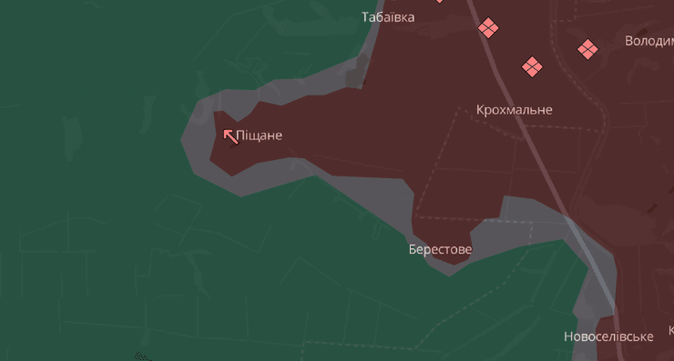 Карта боевых действий Харьковщины