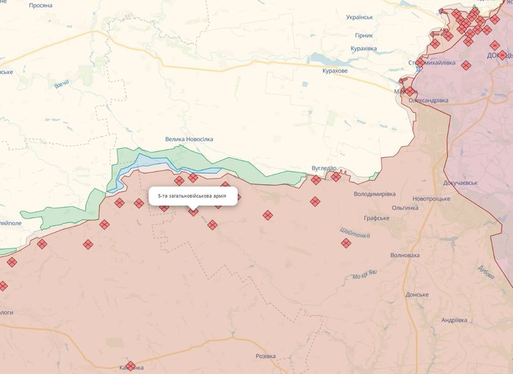 фронтовая карта Украины