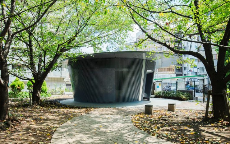 Общественная уборная, токио, дизайнерский туалет, общественный туалет, япония, туалет