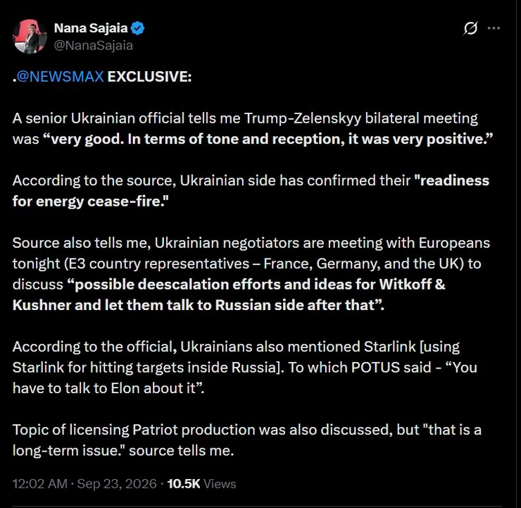 Пост журналістки про зустріч Зеленського і Трампа