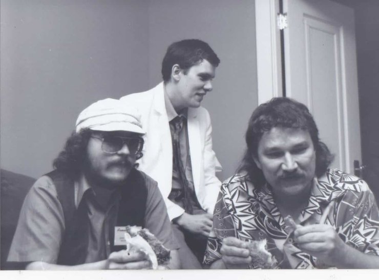 Молодые Джордж Мартин и Говард Уолдроп в начале 1980-х годов.