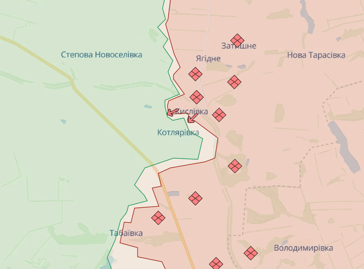 Старобельский отрезок, карта