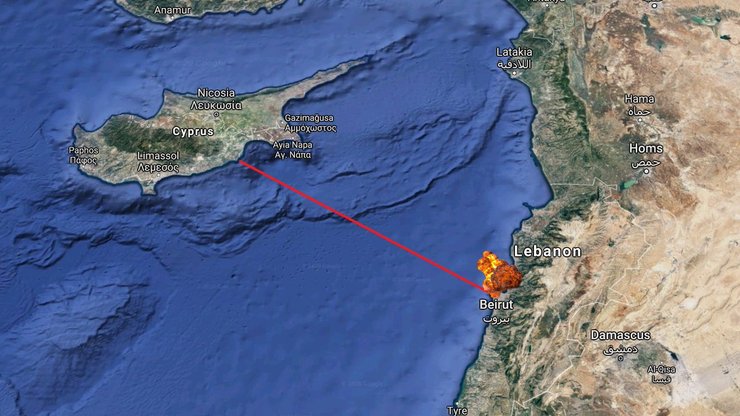 Ливан, Бейрут, взрывная волна, Кипр