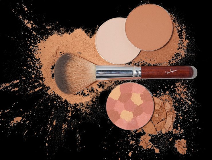 пудра, разбитая пудра, косметика