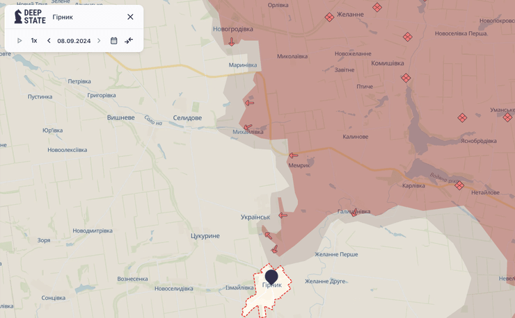 продвижение российских войск на Донбассе, войска рф, Селидово