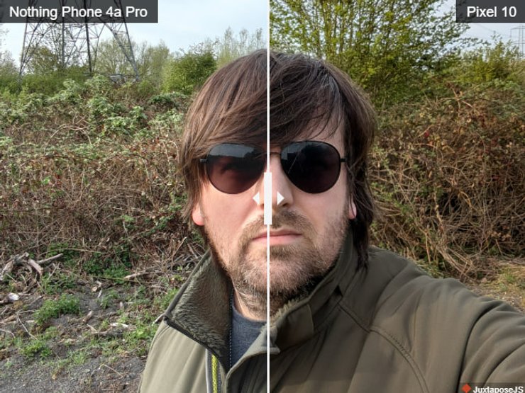 Фронтальная камера Phone 4a Pro и Pixel 10