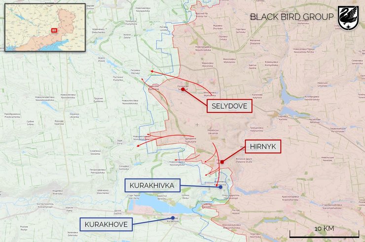 курахове селидове карта: курахове
