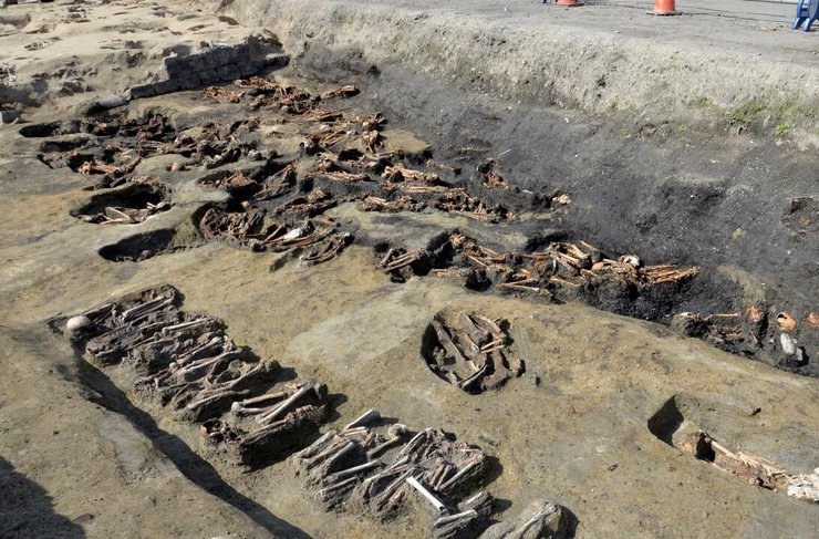 осака, захоронение