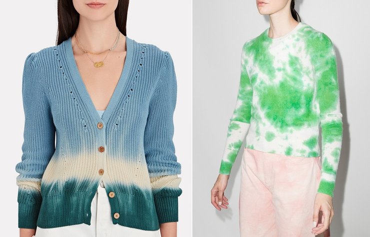 свитер, тай дай, модный свитер