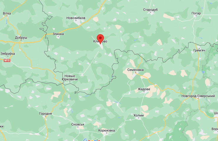 карта климово, карта брянская область, поселок климово рф