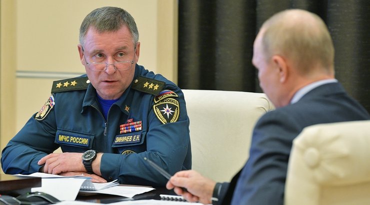 Евгений Зиничев, Владимир Путин, глава мчс, телохранитель