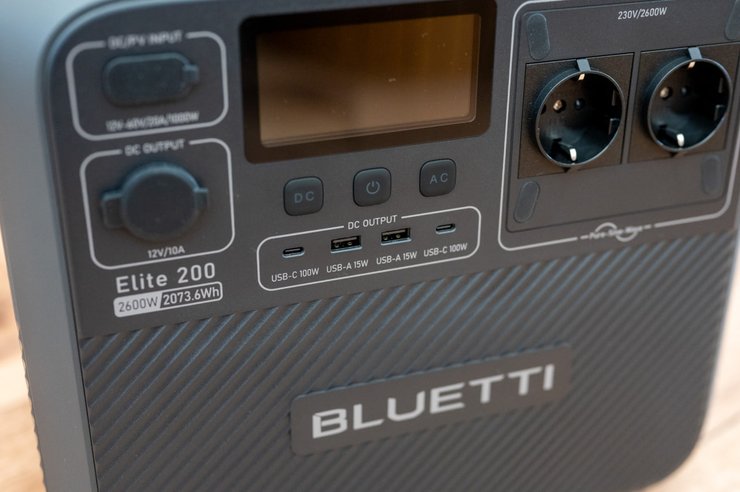 Порты Bluetti Elite 200 V2