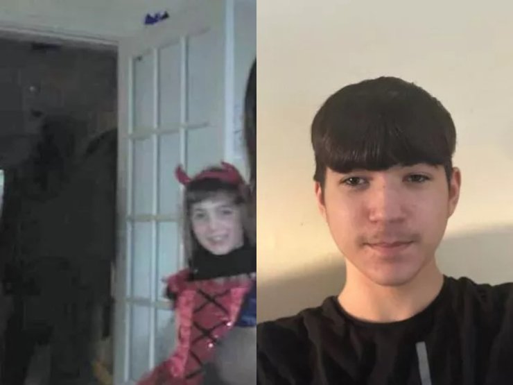 Сімейне фото, таємнича фігура, моторошна фігура, мама з дітьми, діти, незнайомець на фото, вірусне фото