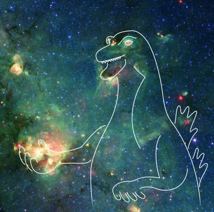 туманність, зірки, телескоп Спітцер, Ґодзілла