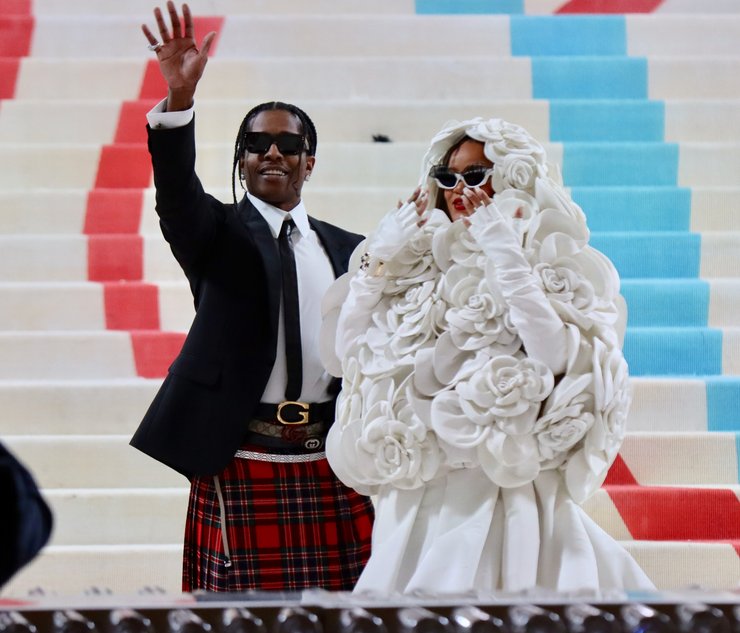 Рианна и A$AP Rocky на Met Gala 2023