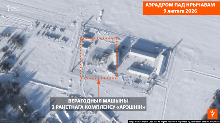 Імовірні машини РК Орешник у Білорусі