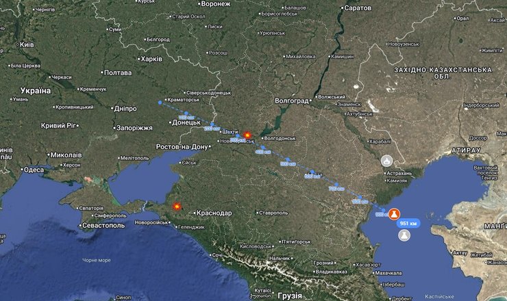 Карта ударов дронов ВСУ 14 и 17 декабря