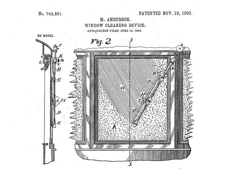 Мері Андерсон, автомобільні склоочисники, винахідниця склоочисників