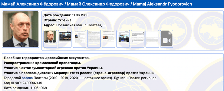 Александр Мамай, "Миротворец", Полтава, мэр, Донбасс