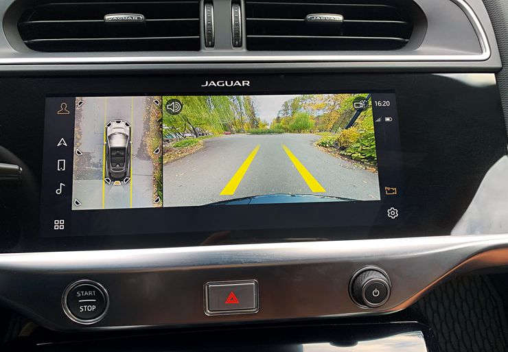 камера заднего вида Jaguar I-PACE, задняя камера Jaguar I-PACE, круговой обзор Jaguar I-PACE
