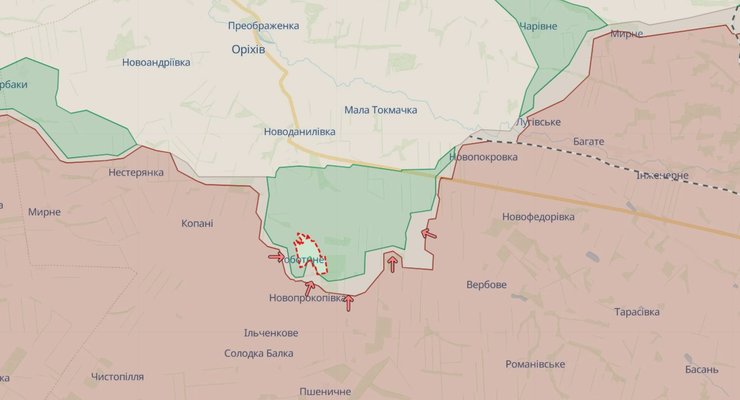 Бои на юге, Работино, 20 марта