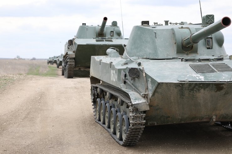 сау "нона-С" на учениях в крыму