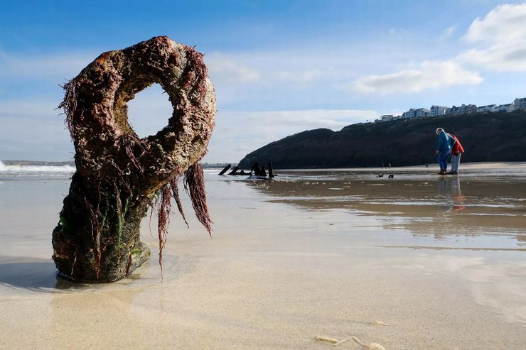 затонувший корабль, цинтра, корнуолл