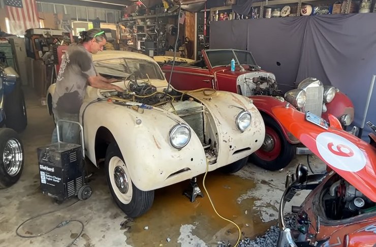 купе jaguar xk120, Jaguar XK120, ягуар хк120, спорткар Jaguar, Jaguar XK120 1953