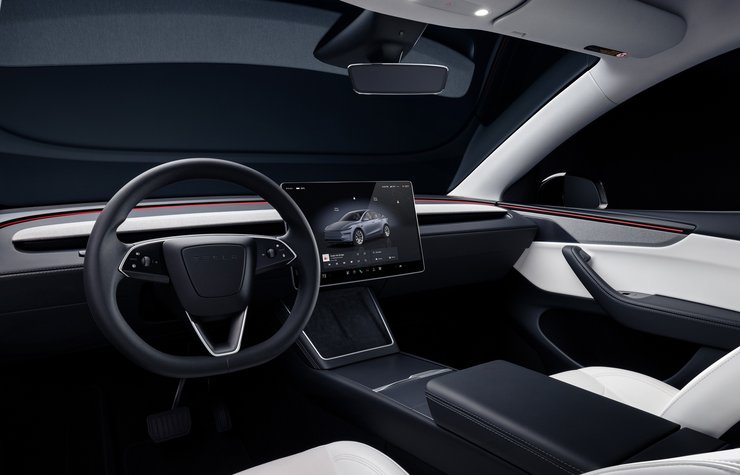 салон Tesla Model Y, новая Tesla Model Y, Tesla Model Y Juniper, электромобиль Tesla, кроссовер Tesla Model Y, Tesla Model Y