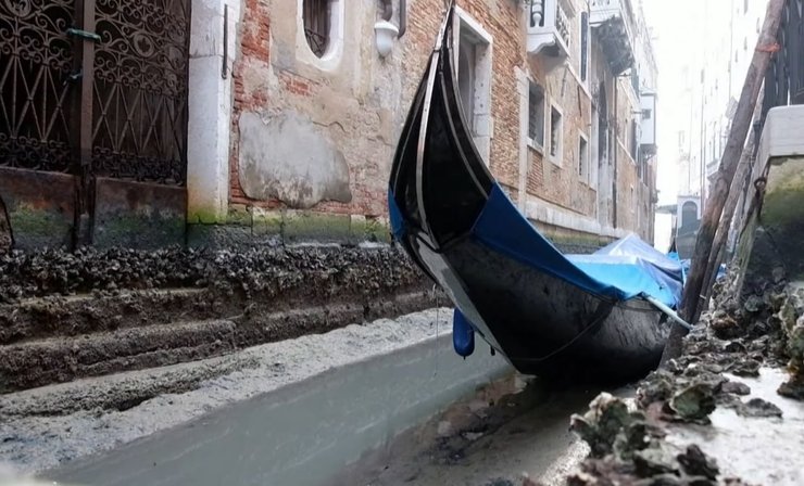 гондола, венеция, засуха