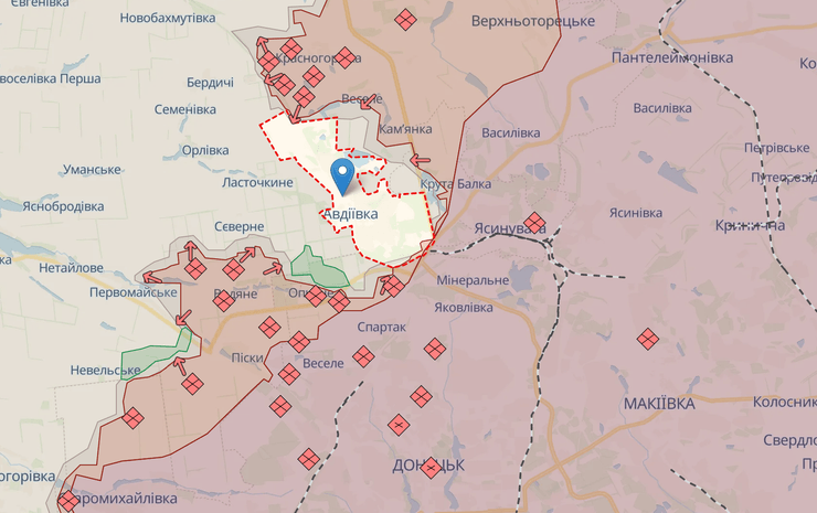 Авдеевка сегодня, Авдеевка сейчас, карта боевых действий, Авдеевка новости сегодня