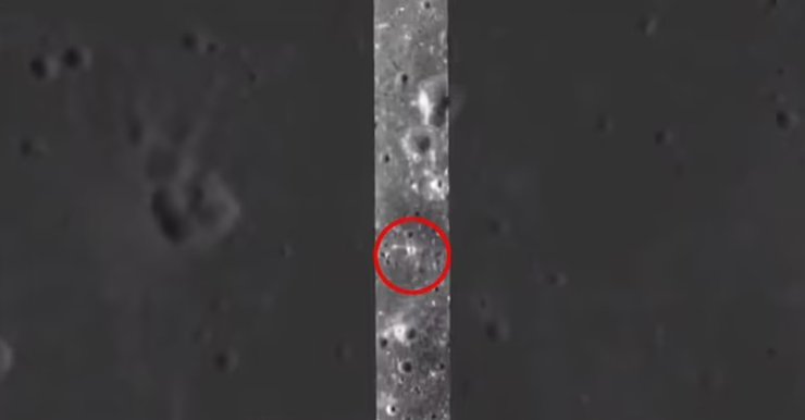 след астронавта на Луне