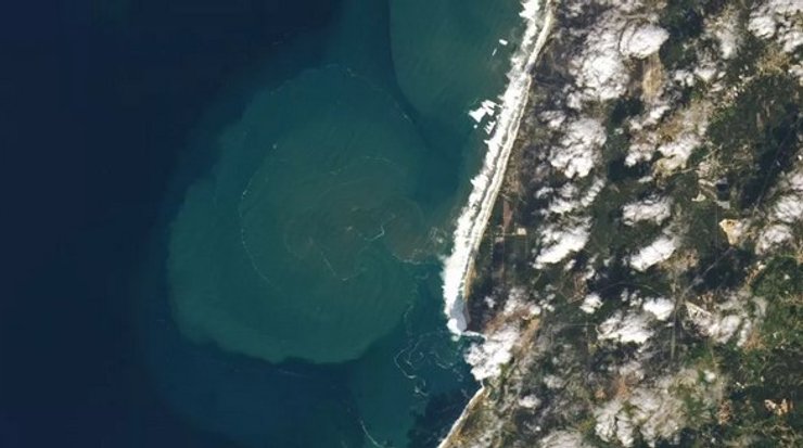 Знімок, супутник, хвиля, Португалія