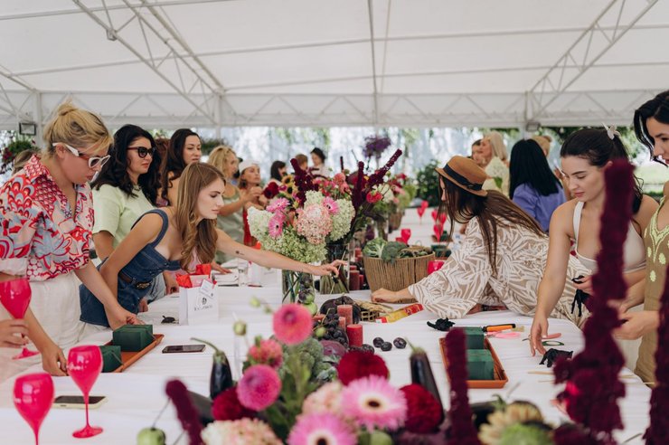 Цветочный мастер-класс для гостей от Марии Булки