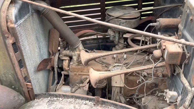 Старый двигатель Додж, Додж 1938, Dodge 1938, грузовик Dodge