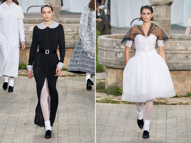 шанель, джиджи хадид, кайя гербер