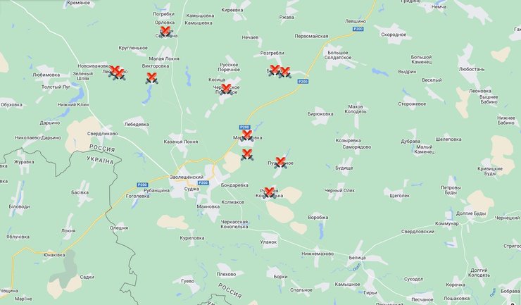 Наступление ВСУ, курская область, 5 января, направления атак ВСУ