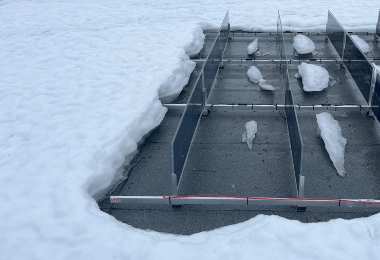 Солнечные панели и снег