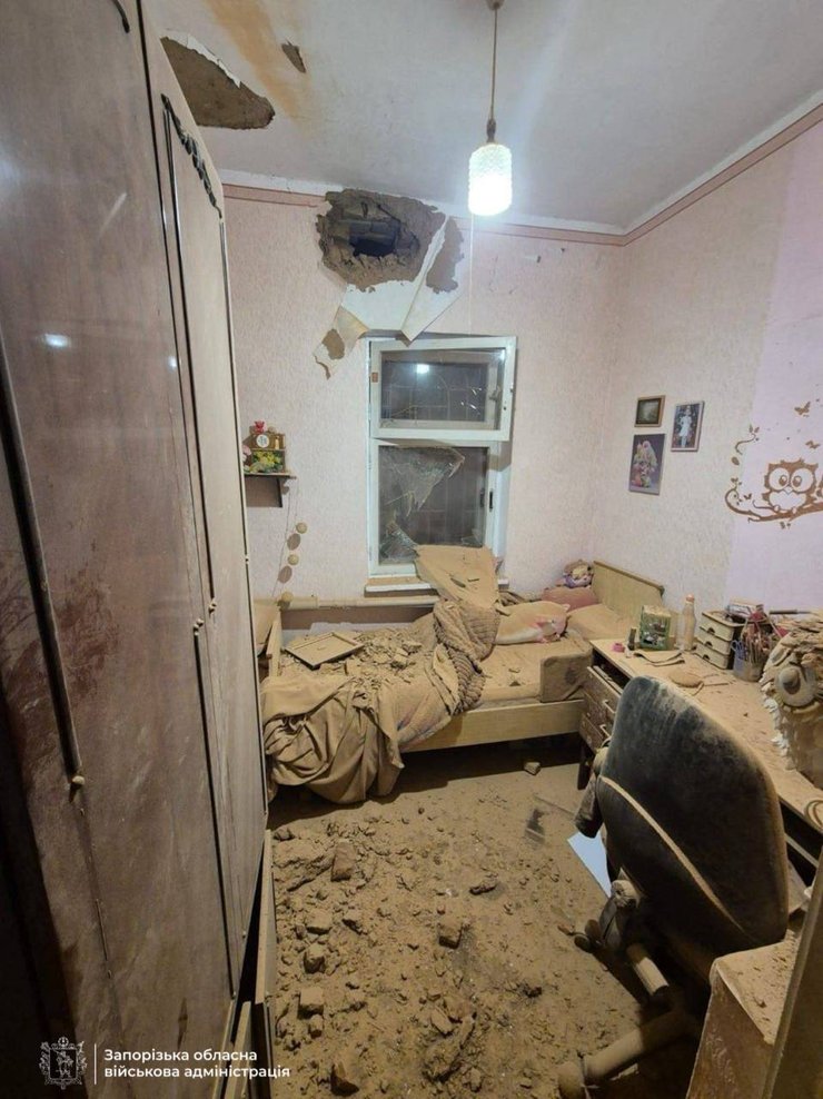 Последствия российского удара по Запорожью