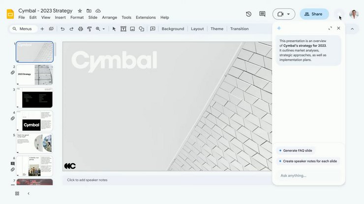 Bard AI, Workspace, Google Docs