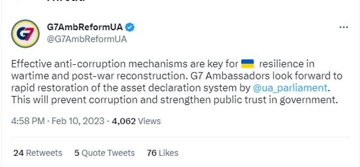 заява G7, посли G7